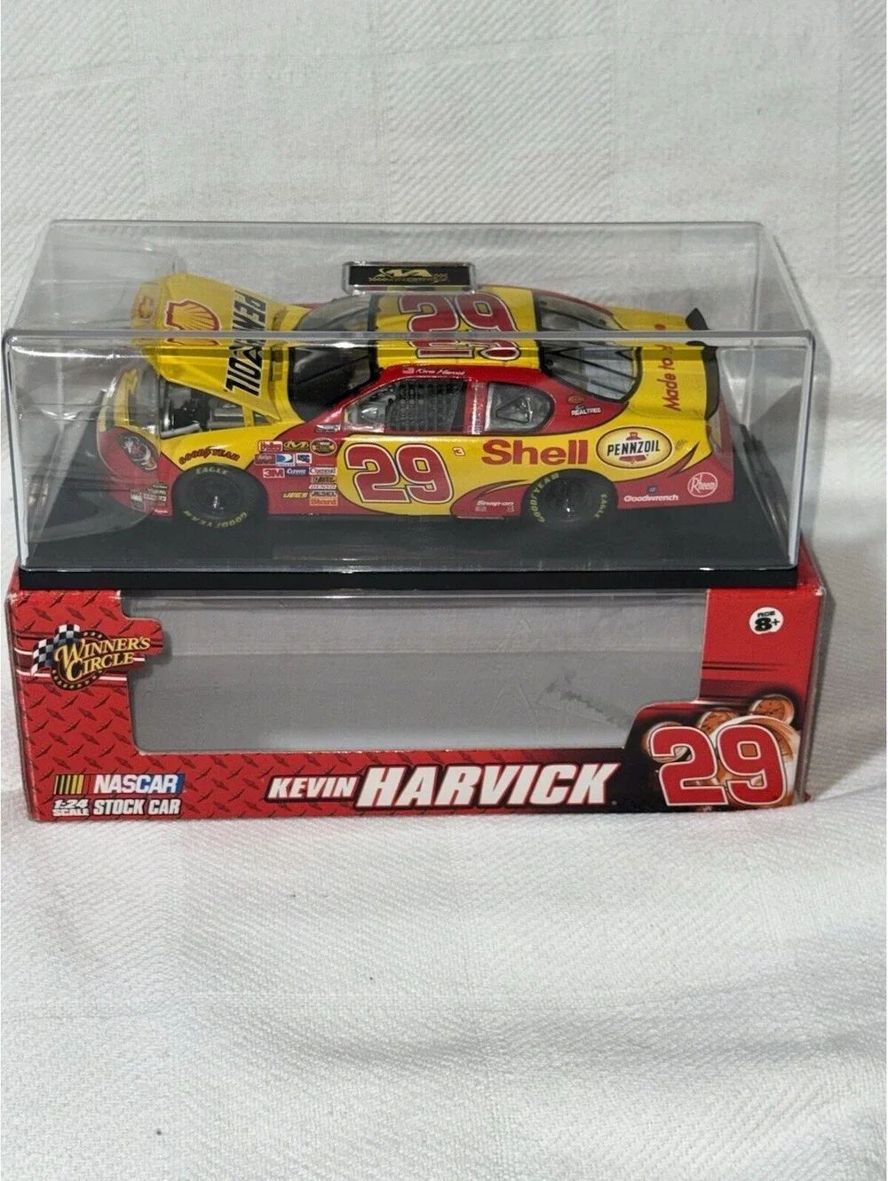 🔥 2007 KEVIN HARVICK SHELL PENNZOIL # 29 OPEN HOOD IN DISPLAY CASE 🔥
